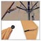 California Umbrella 9' Black Aluminum Market Patio Umbrella, Sunbrella Heather Beige 194061335390 - alternate 3